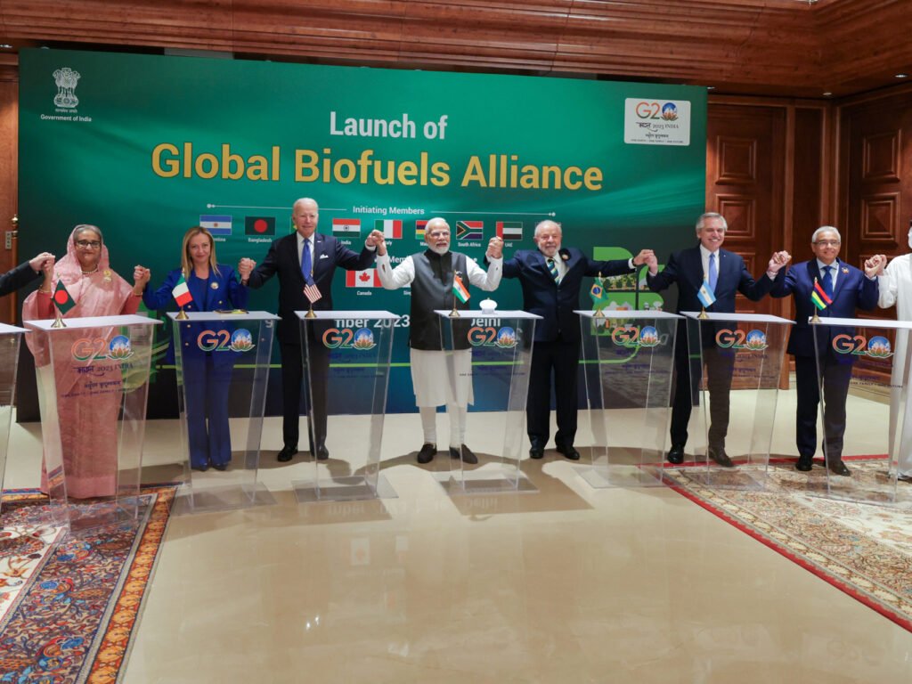File photo of launch of Global Biofuel Alliance